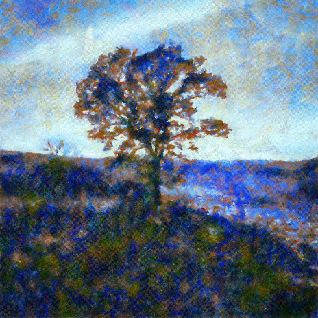 A Winter Highland Tree Painting Fine Art Prints