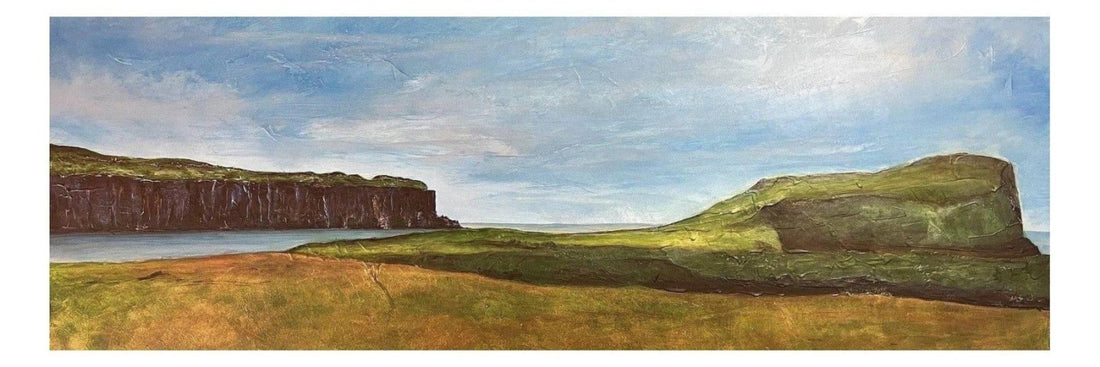 Approaching Oronsay Skye Scotland Panoramic Fine Art Prints | An Artwork from Scotland by Scottish Artist Hunter