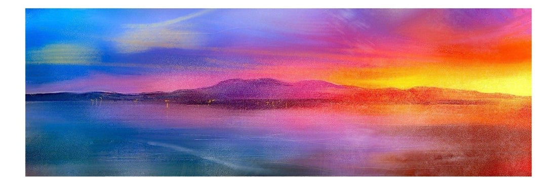 Arran Sunset Scotland Panoramic Fine Art Prints | An Artwork from Scotland by Scottish Artist Hunter