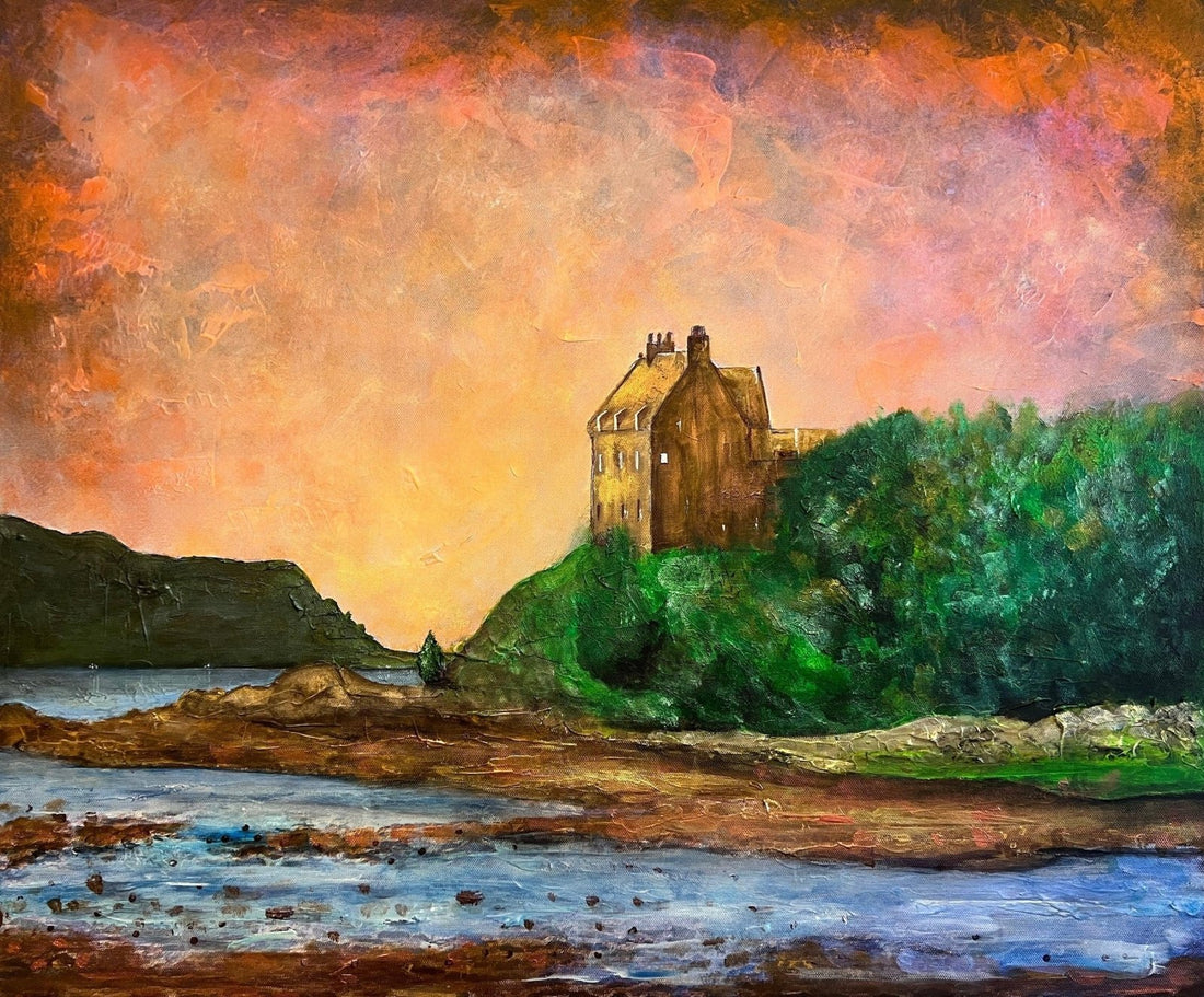 Duntrune Castle Painting Fine Art Prints | An Artwork from Scotland by Scottish Artist Hunter