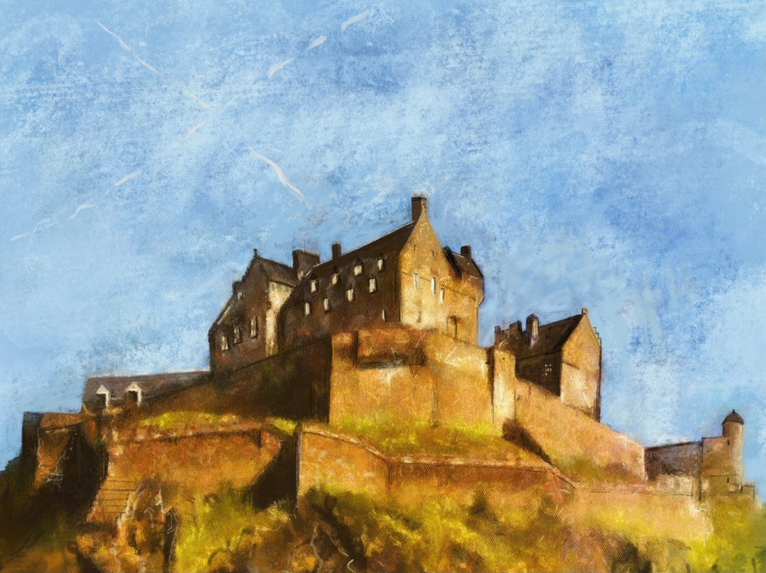 Edinburgh Castle Painting Fine Art Prints | An Artwork from Scotland by Scottish Artist Hunter