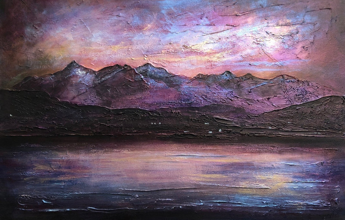 Last Skye Light Painting Fine Art Prints | An Artwork from Scotland by Scottish Artist Hunter