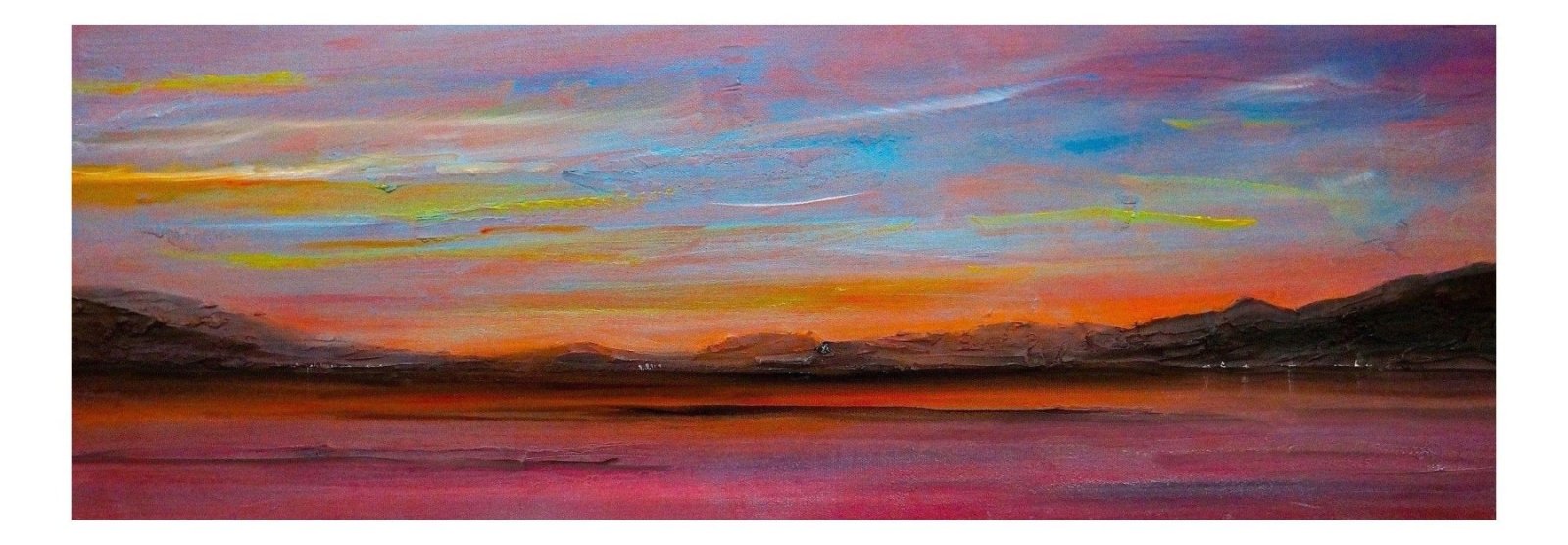 Loch Lomond Dusk Scotland Panoramic Fine Art Prints | An Artwork from Scotland by Scottish Artist Hunter