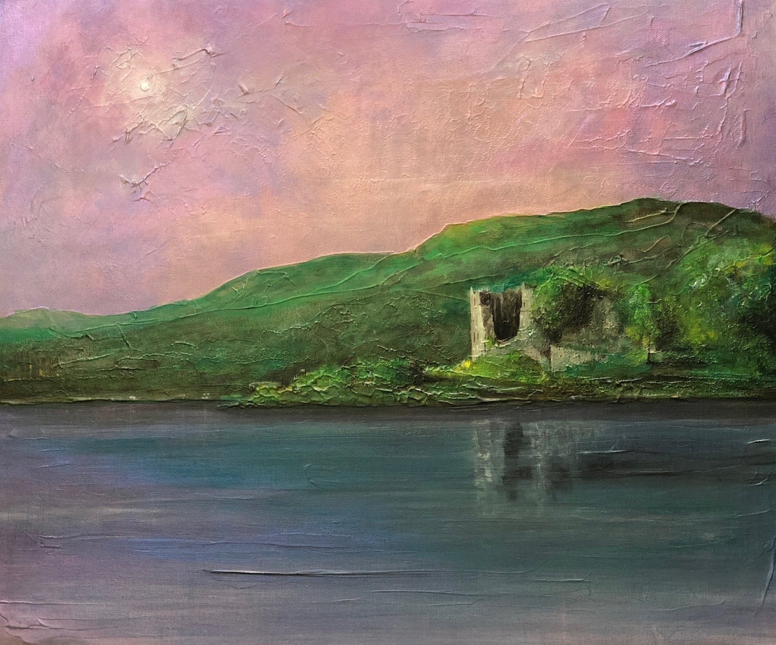 Old Castle Lachlan Painting Fine Art Prints | An Artwork from Scotland by Scottish Artist Hunter