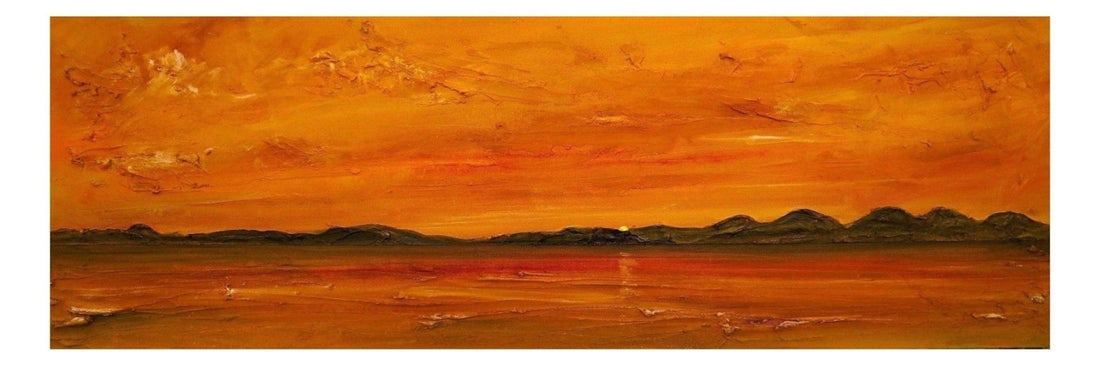 Sunset Over Jura Scotland Panoramic Fine Art Prints | An Artwork from Scotland by Scottish Artist Hunter