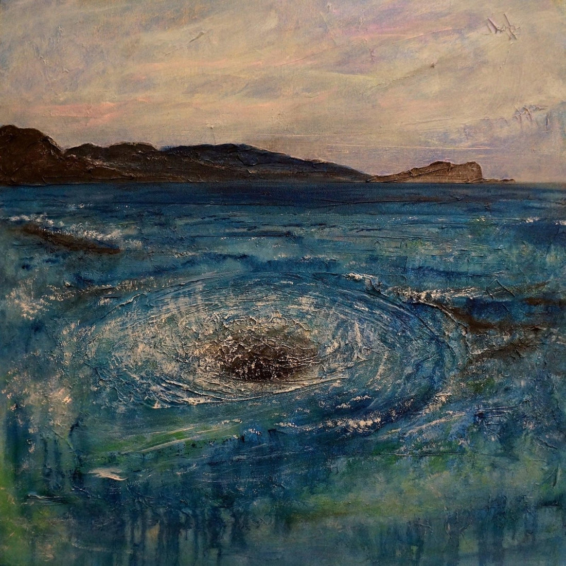 The Corryvreckan Whirpool Painting Fine Art Prints | An Artwork from Scotland by Scottish Artist Hunter