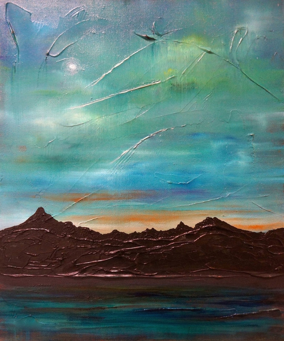The Cuillin From Elgol Skye Painting Fine Art Prints | An Artwork from Scotland by Scottish Artist Hunter