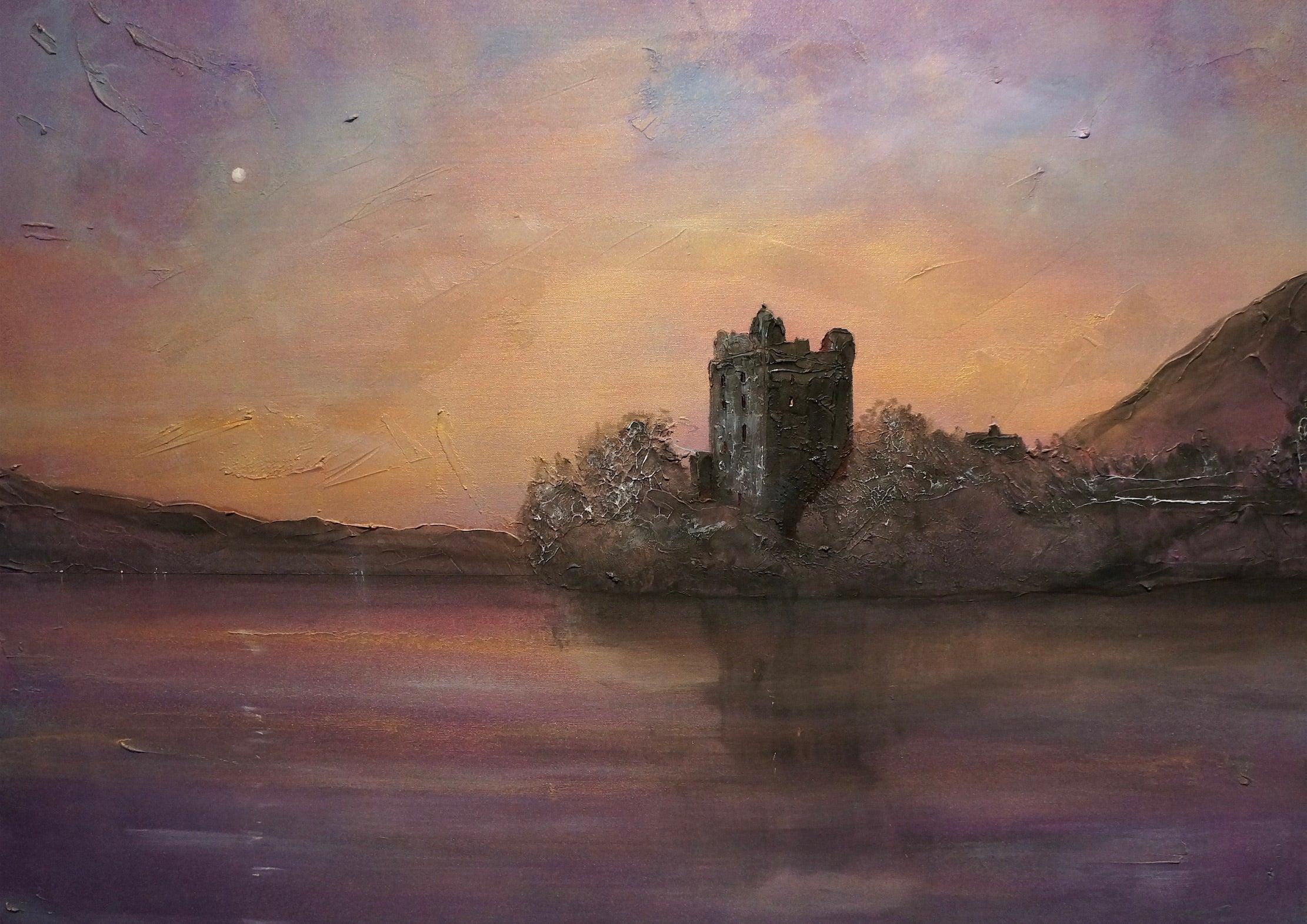 Urquhart Castle Moonlight Scotland Original Landscape Painting
